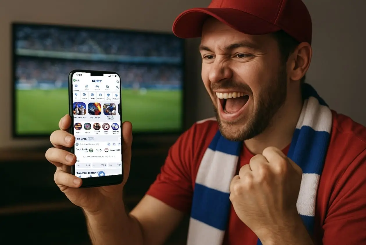 Football Fan on 1xbet app